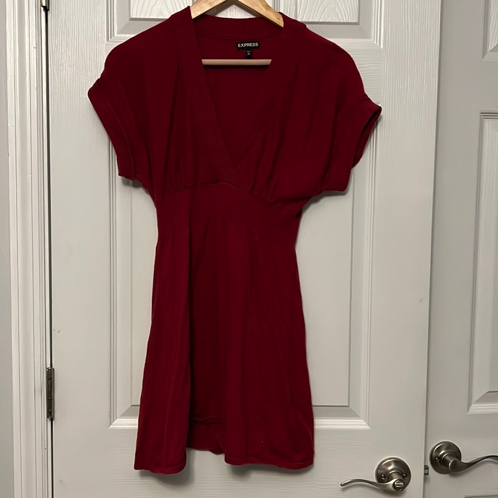 Deep red fall/winter dress